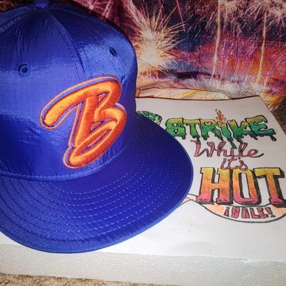 🏛️ Bodega New Era 59Fifty, 7 3/8", 100% Nylon, Blue w/ orange 🏛️ - Picture 3 of 5